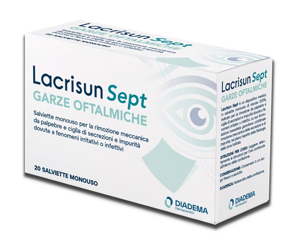 LACRISUN SEPT GARZE OFTALMICHE 20 SALVIETTE MONOUSO - Farmacia De Pasquale