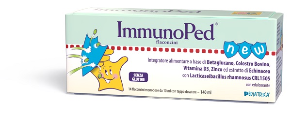 IMMUNOPED FLACONCINI 14 FLACONCINI MONODOSE DA 10 ML CON EDULCORANTE SENZA GLUTINE - Farmacia De Pasquale